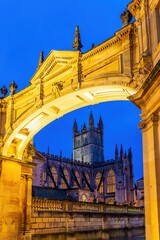 Historic Bath Abbey  in old town center - 790356275