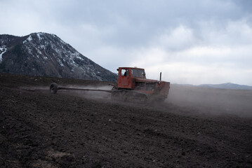 Naklejka premium bulldozer at work