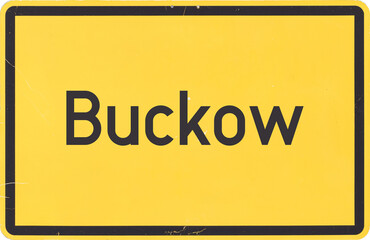 Ortsschild Buckow
