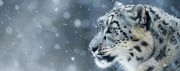 Fototapeta premium snow leopard.