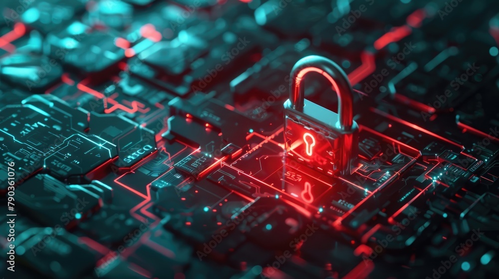Poster digital concept of data security