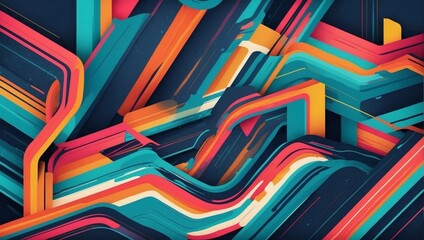 Colorful striped art vector background. Minimalistic urban landscape concept. Abstract modern background.