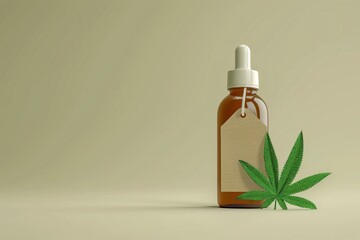 Hemp Oil Antioxidant: CBD Dab in Coffeeshop, Ganja Marijuana Droplet, Bud - obrazy, fototapety, plakaty