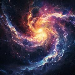 Cosmic Chromatics Vibrant Galactic Background