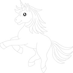 unicorn coloring page for kids