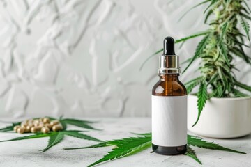 Aromatherapy Techniques with Hemp Drip: Exploring Cannabis Consumption and Pipette Use in Medical and Wellness Contexts - obrazy, fototapety, plakaty