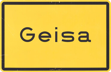 Ortsschild Geisa - obrazy, fototapety, plakaty
