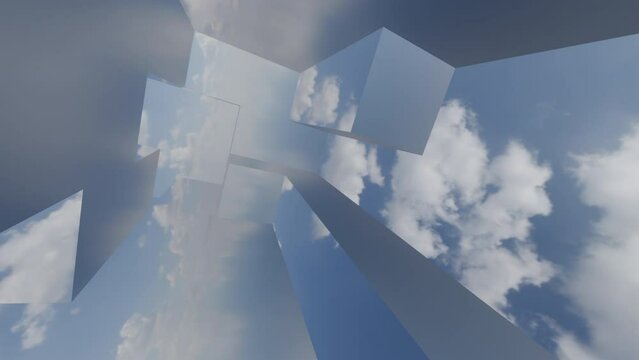 4th dimension wormhole purple 3d, seamless loop