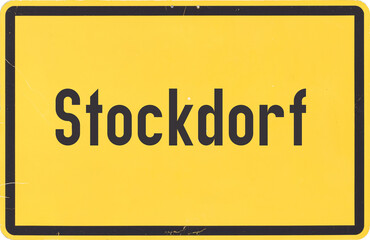 Ortsschild Stockdorf - obrazy, fototapety, plakaty