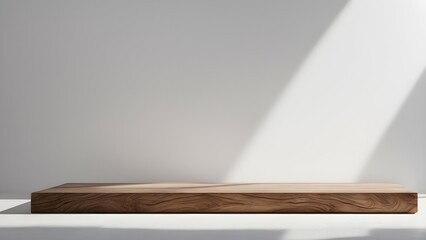 Wooden board on white background
