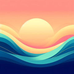 diseño de fondo de pintura color agua azul con coloridos bordes rosa anaranjado y centro brillante, sangrado de color agua y flecos con textura grunge envejecida y vibrante - obrazy, fototapety, plakaty