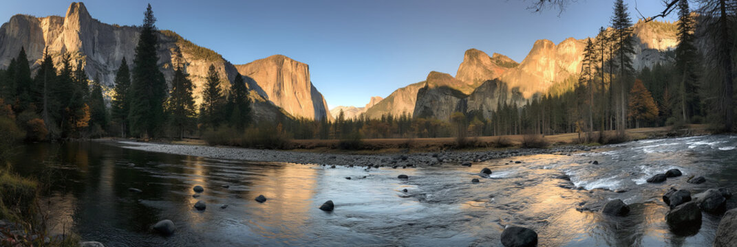 Majestic Yosemite Valley with Iconic El Capitan and Half Dome
