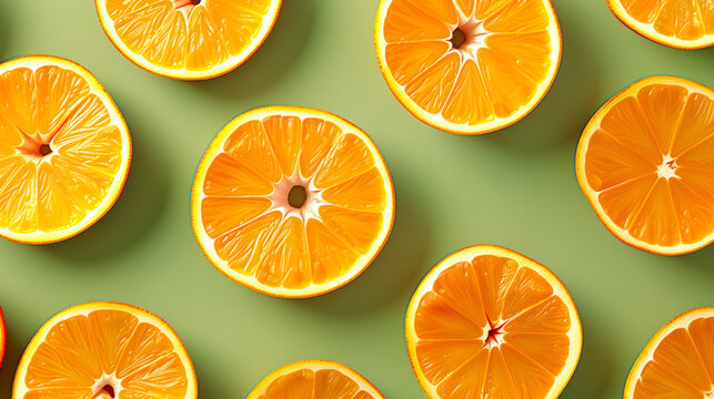 Imagem de fundo natural formada por rodelas de laranja 