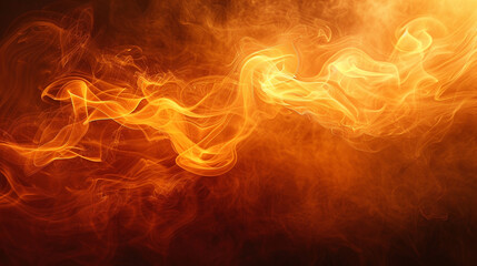 Ethereal wisps of chestnut smoke weaving through a tapestry of burnt orange, casting shadows of...