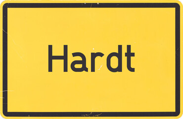 Ortsschild Hardt
