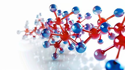 Research images in chemistry and materials science, molecular structure, white background