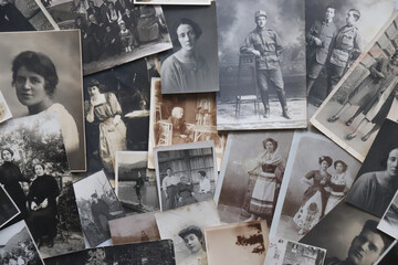 COLLECTION OF ANTIQUE PHOTOS	 - obrazy, fototapety, plakaty