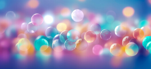Abstract colorful bokeh background with defocused lights. 