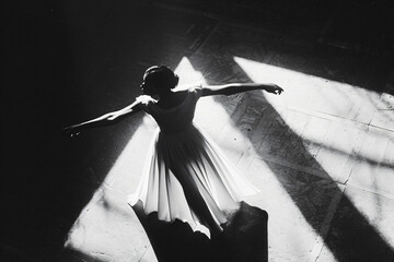 dance editorial photo, woman, movement (generative AI)