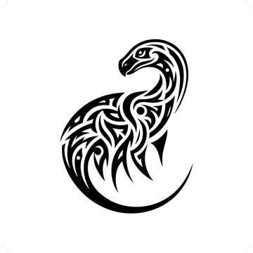 recommend clip art: Brachiosaurus in modern tribal tattoo, abstract line art of people, minimalist contour. Vector