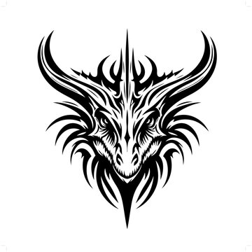 recommend clip art: Spinosaurus in modern tribal tattoo, abstract line art of people, minimalist contour. Vector
