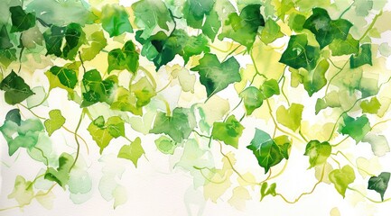 Watercolor light green spring summer background.