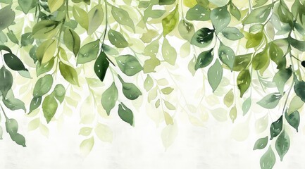 Watercolor light green spring summer background.