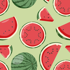 Summer  watermelon, tropical pattern. Background for posters, flyer, banner. Summer time and sale image for social media