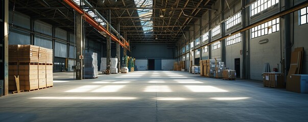 Empty buildings can be used as showrooms or garages