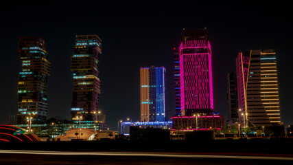 Night shot of Beautiful City Scape of new City lusail.