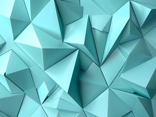 Obraz premium 3d triangle Background featuring sharp turquiose geometric shape