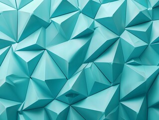 Fototapeta na wymiar 3d triangle Background featuring sharp turquiose geometric shape