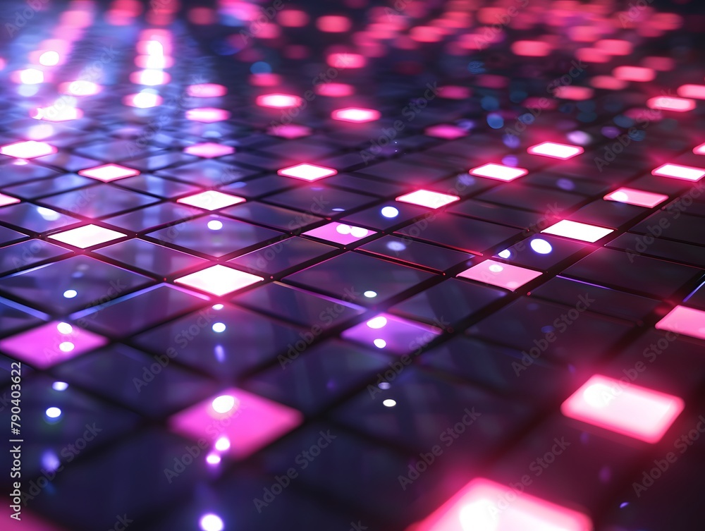 Poster abstract background with a glowing grid