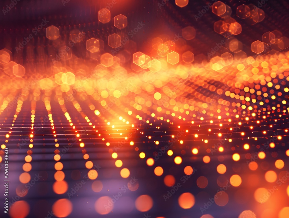 Poster abstract background with a glowing grid