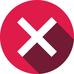 Set of colored flat buttons with long shadow. Tick, question and answers mark. Help symbol. FAQ symbol. Vector Illustration.