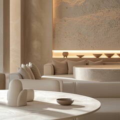 Earth and White Interior Design, Elegant Details