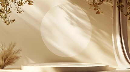 luxury abstract elegant Platform podium background shapes and curtains Geometric product show