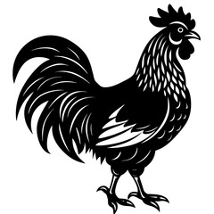 Cock silhouette-vector-illustration