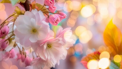 Kirschblüten im Sonnenlicht und schönen Bokeh.