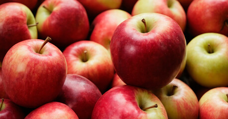Fototapeta na wymiar Fresh Assortment of Red and Green Apples
