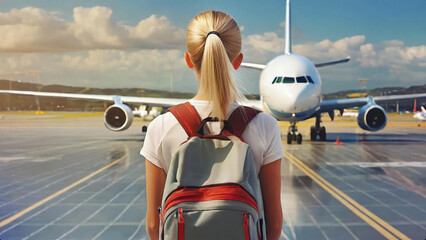 Blonde and European Traveller in the Touristic Places about Travel Photography