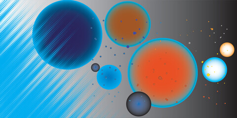 Creative geometric wallpaper. Trendy gradient shape composition.