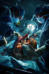 Detailed Surgical Representation of Pneumonectomy Procedure: Removal of the Lung Due to Medical Complication