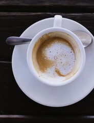cup of coffee on table