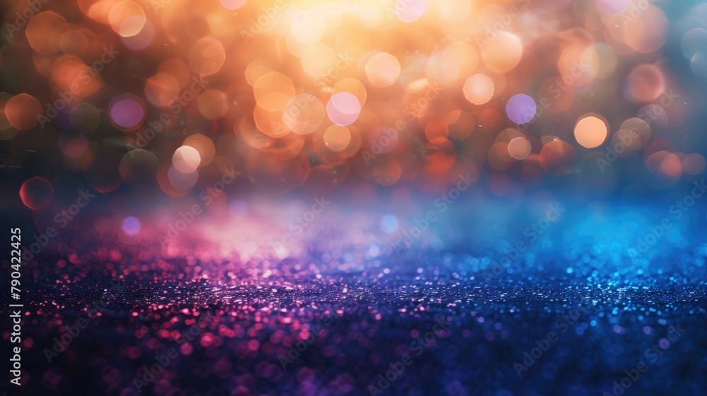 Aufkleber abstract colorful bokeh lights with gradient from warm to cool tones