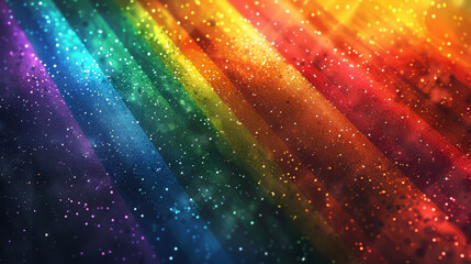 Abstract glittering rainbow colored stripe background