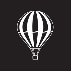 Hot Air Balloon in cartoon, doodle style . Image for t-shirt, web, mobile apps and ui. Isolated 2d vector illustration in logo, icon, sketch style, Eps 10, black and white. AI Generative