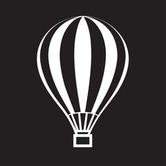 Hot Air Balloon in cartoon, doodle style . Image for t-shirt, web, mobile apps and ui. Isolated 2d vector illustration in logo, icon, sketch style, Eps 10, black and white. AI Generative