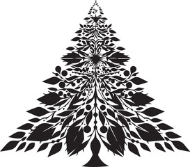 Obraz premium vector a christmas tree silhouette
