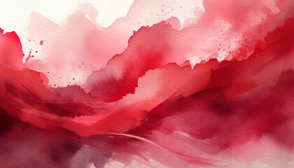 Red watercolor texture background, illustration.